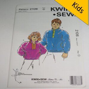 Kwik Sew 2106 Child Jacket/Coat UNCUT size 4-7 sewing pattern